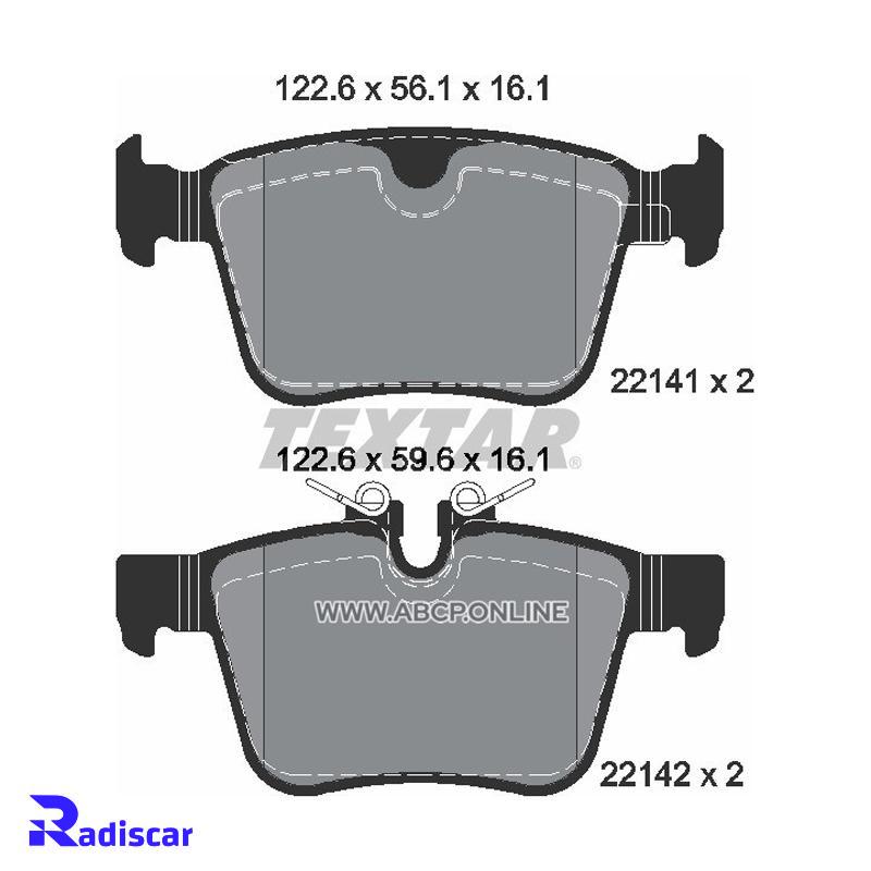 لنت ترمز عقب ولوو XC90 برند Textar کد 2214101