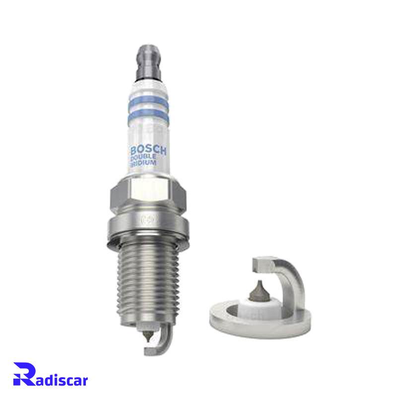 شمع موتور پایه کوتاه سوزنی دبل ایریدیوم تک الکترود FR 8 KII 33 X برند Bosch کد 0242230528