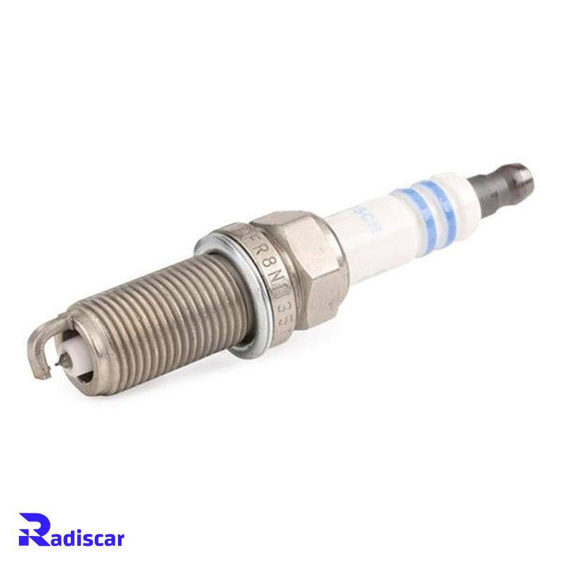 شمع موتور پایه بلند سوزنی دبل ایریدیوم تک الکترود FR 8 NII 35 T برند Bosch کد 0242230610